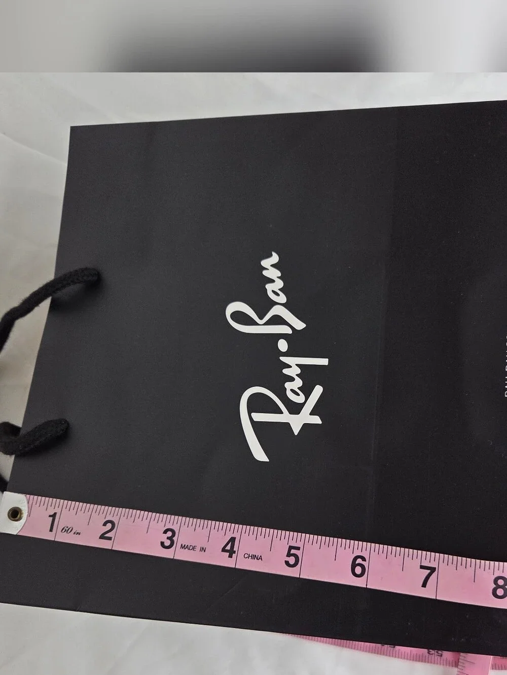 Ray-Ban Black Shopping Bag with Red Interior